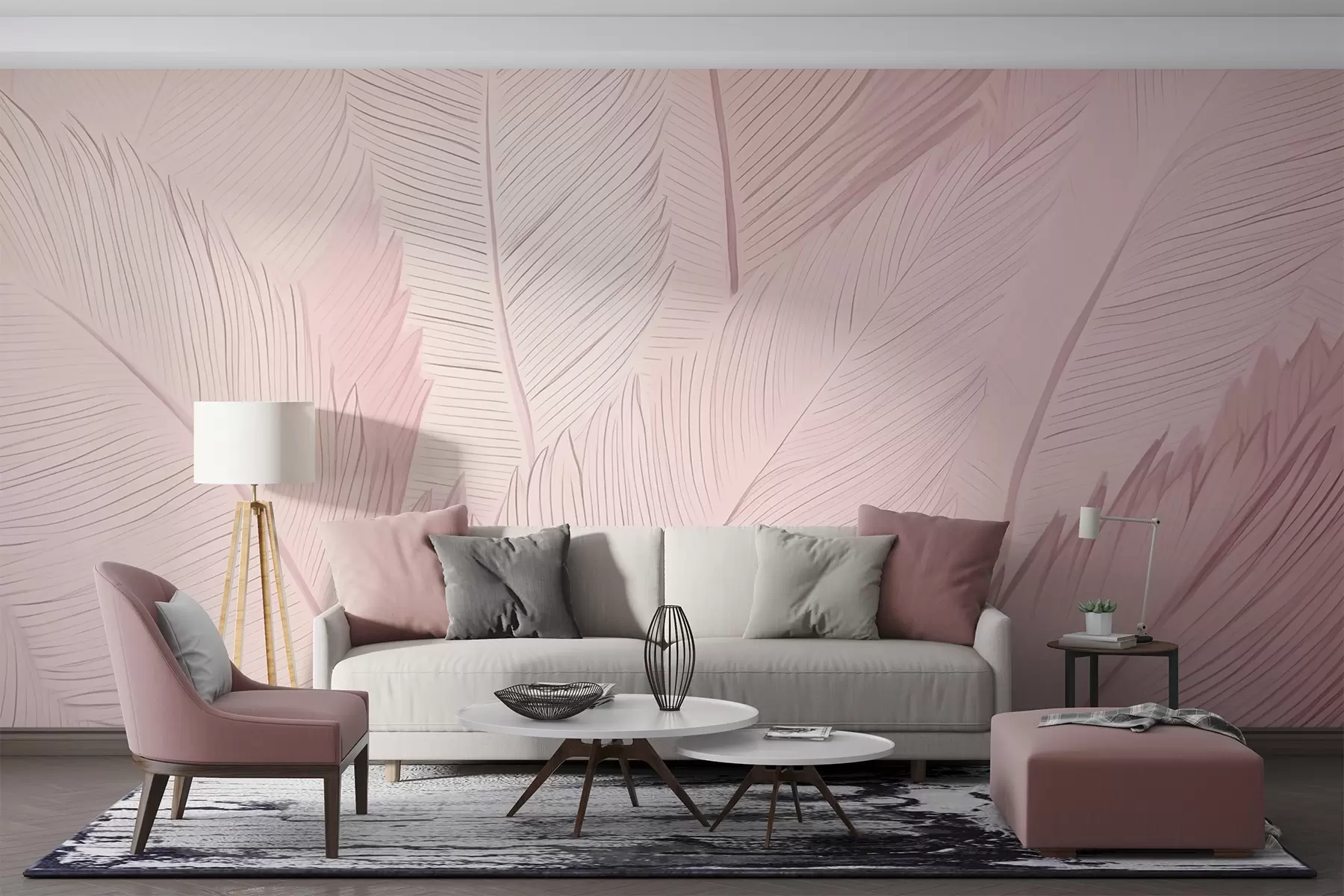wall murals Fluffy feathers w04289v1