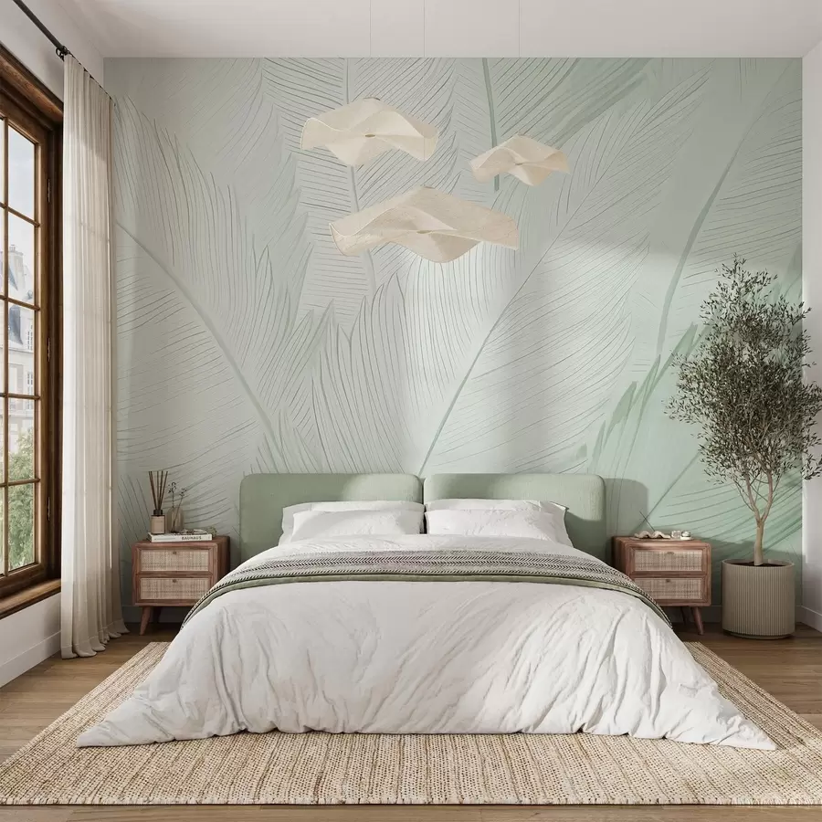 wall murals Fluffy feathers w04289v3
