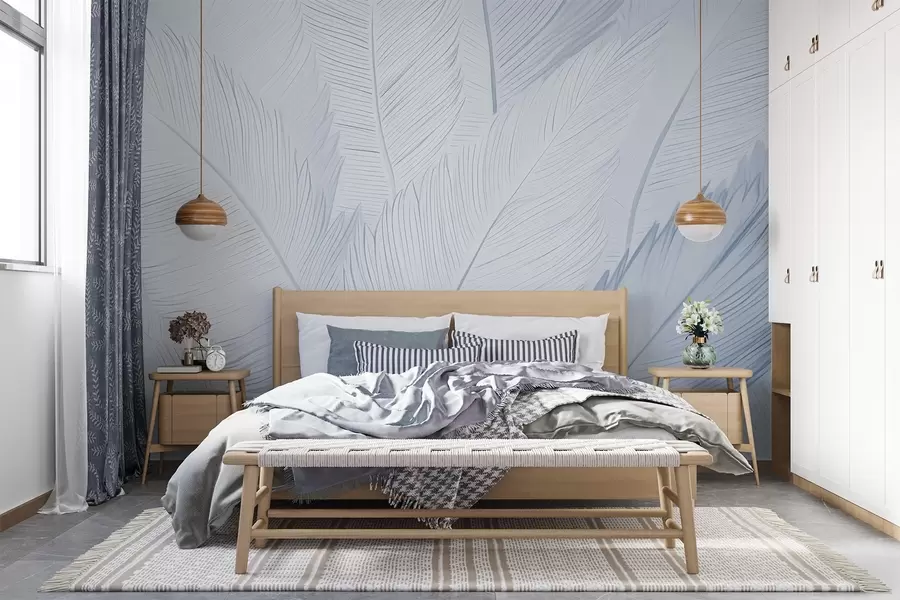 wall murals Fluffy feathers w04289v2