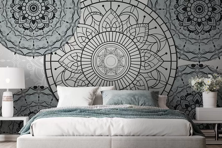 wall murals Mandala in light tones w09182