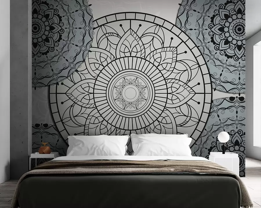 wall murals Mandala in light tones w09182