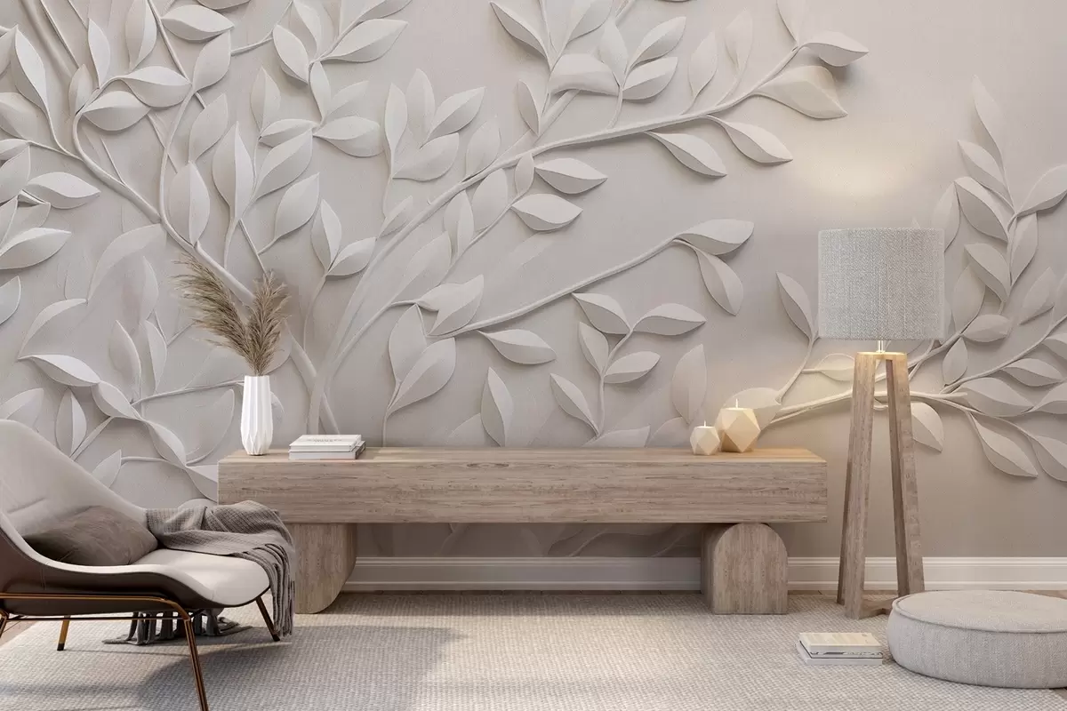 wall murals Monochrome Nature Relief Texture w04329