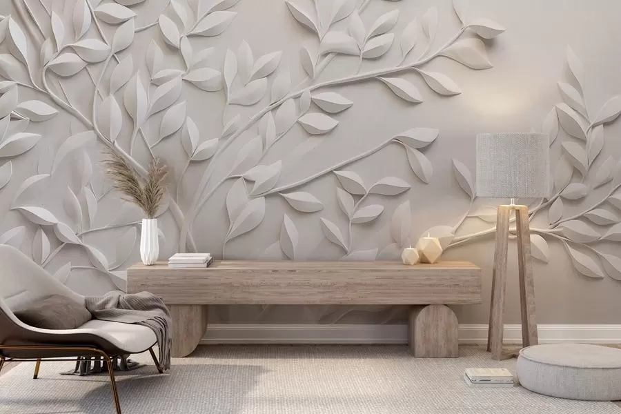 wall murals Monochrome Nature Relief Texture w04329