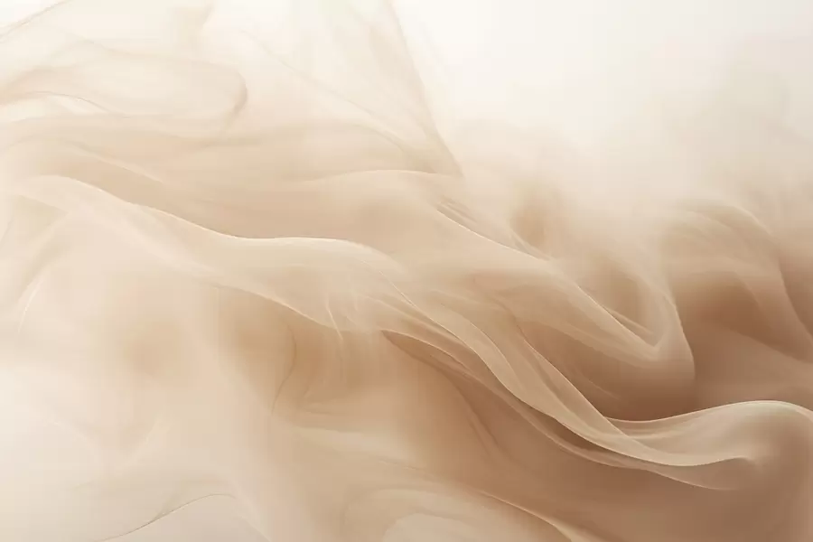 wall murals Beige smoky waves in abstract style w09273
