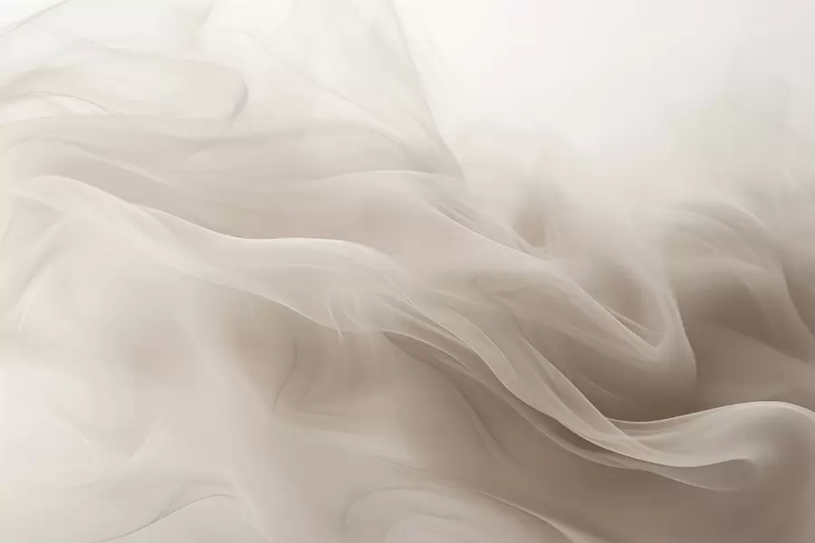 wall murals Soft beige smoky waves in abstract style w09273v1