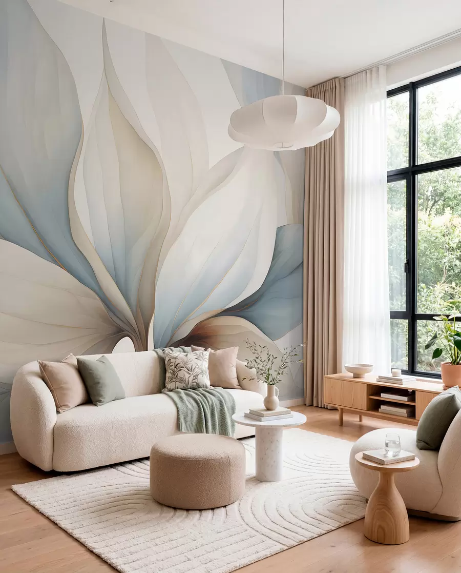 wall murals Watercolor large petals w04317