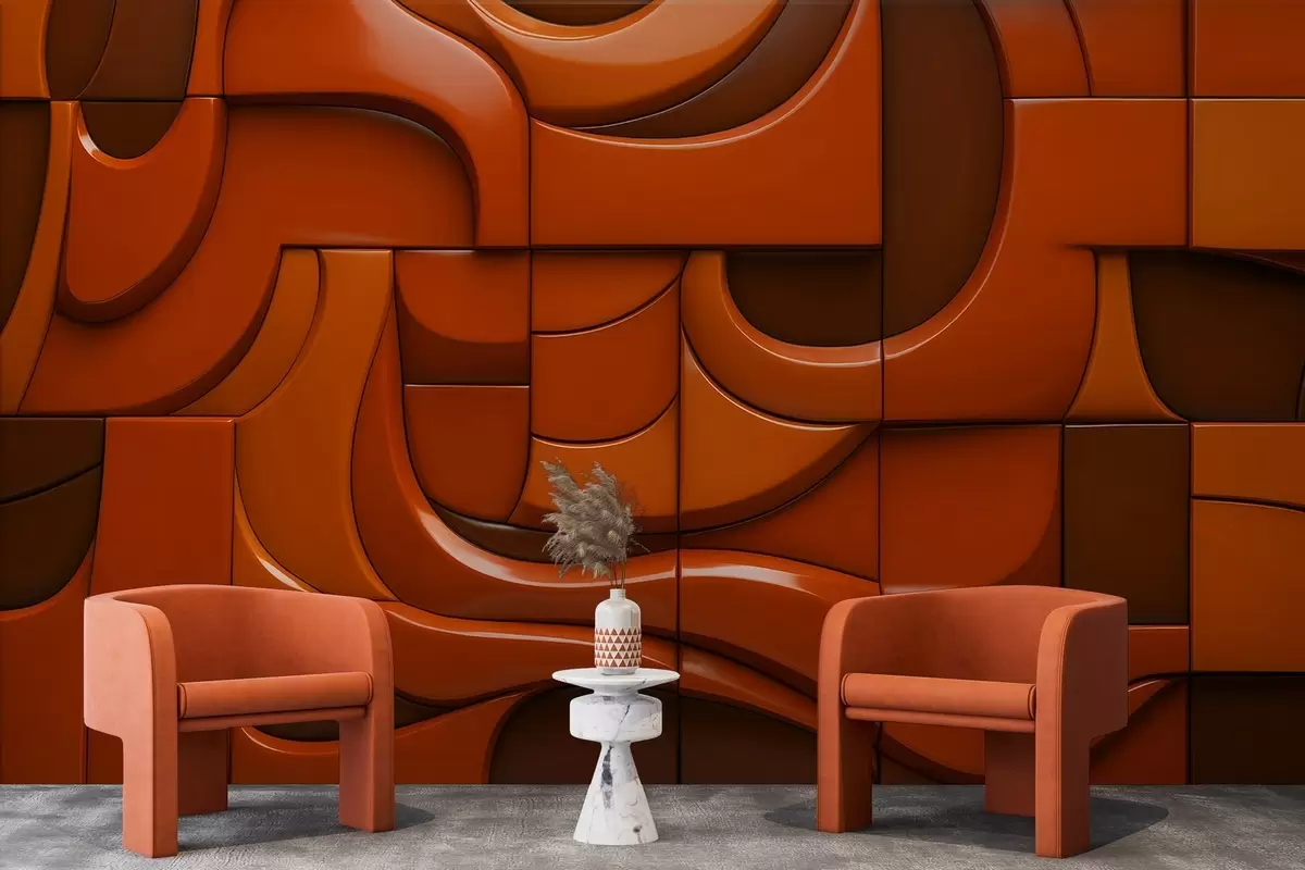 wall murals Painted relief wall w04321v1