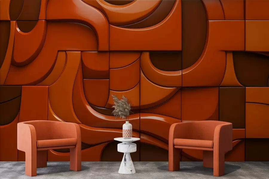 wall murals Painted relief wall w04321v1