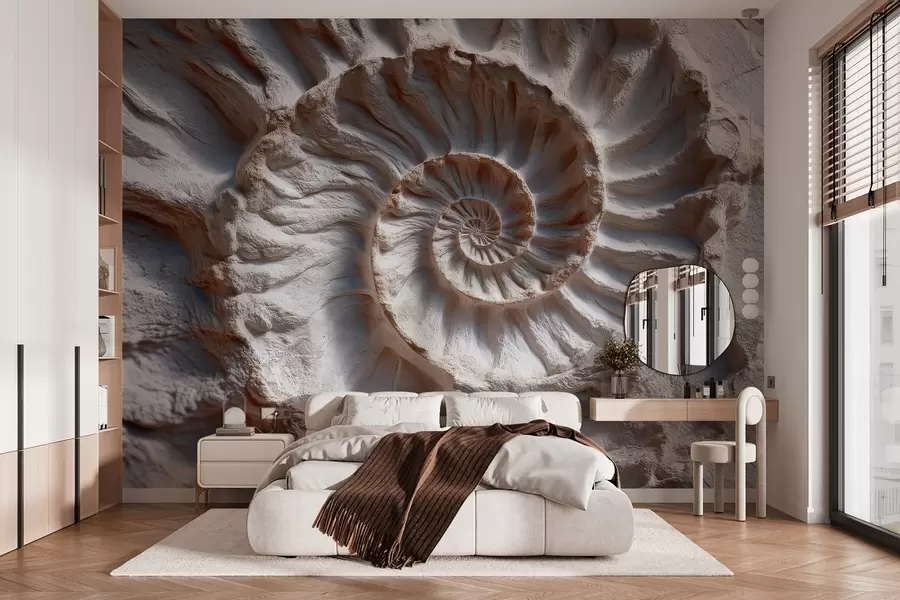 wall murals Ammonite print w04323