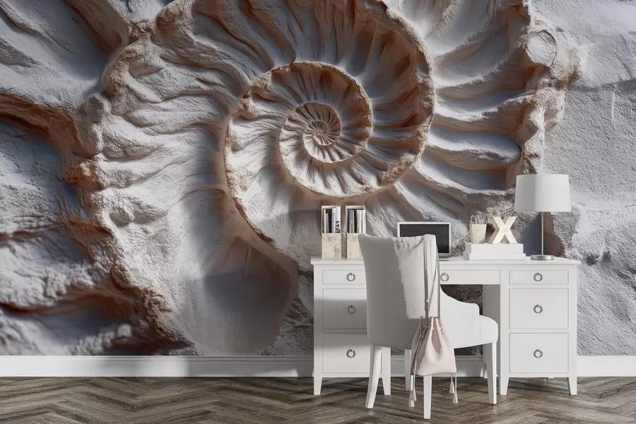 wall murals Ammonite print w04323