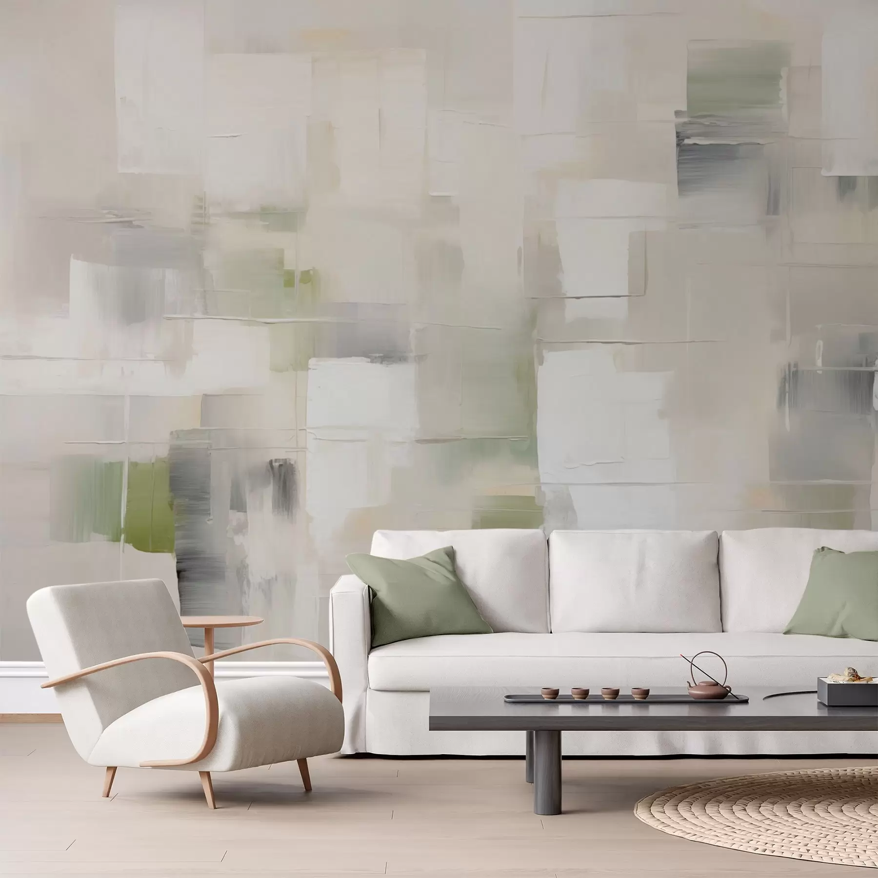 wall murals Abstraction imitation of brush strokes w04354