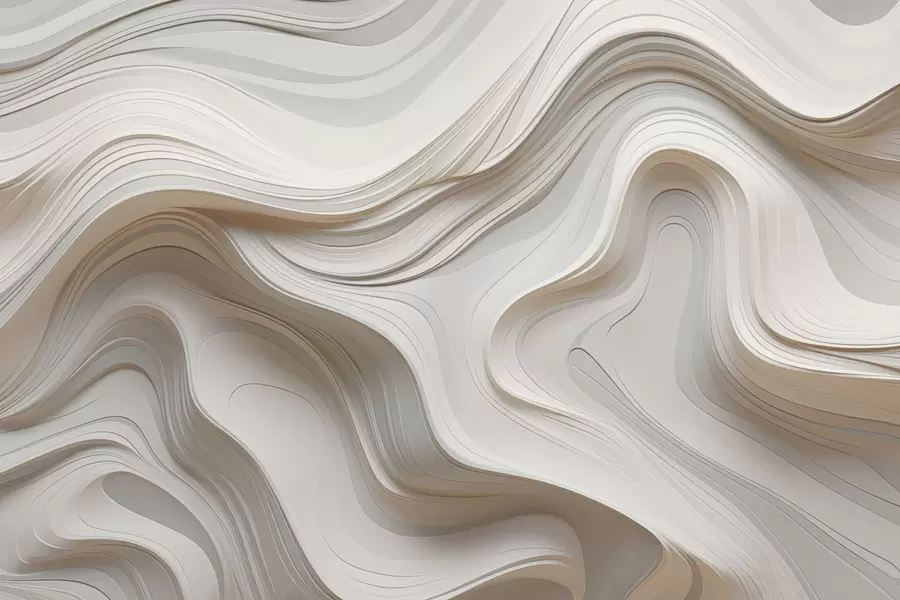 wall murals Abstraction with smooth curves w04355