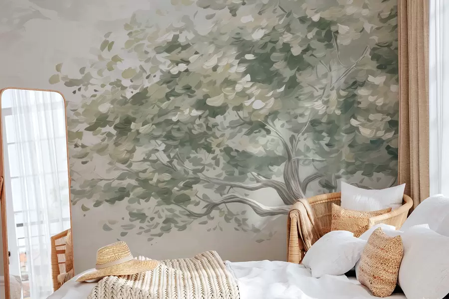 wall murals Tree imitation of painting w04356