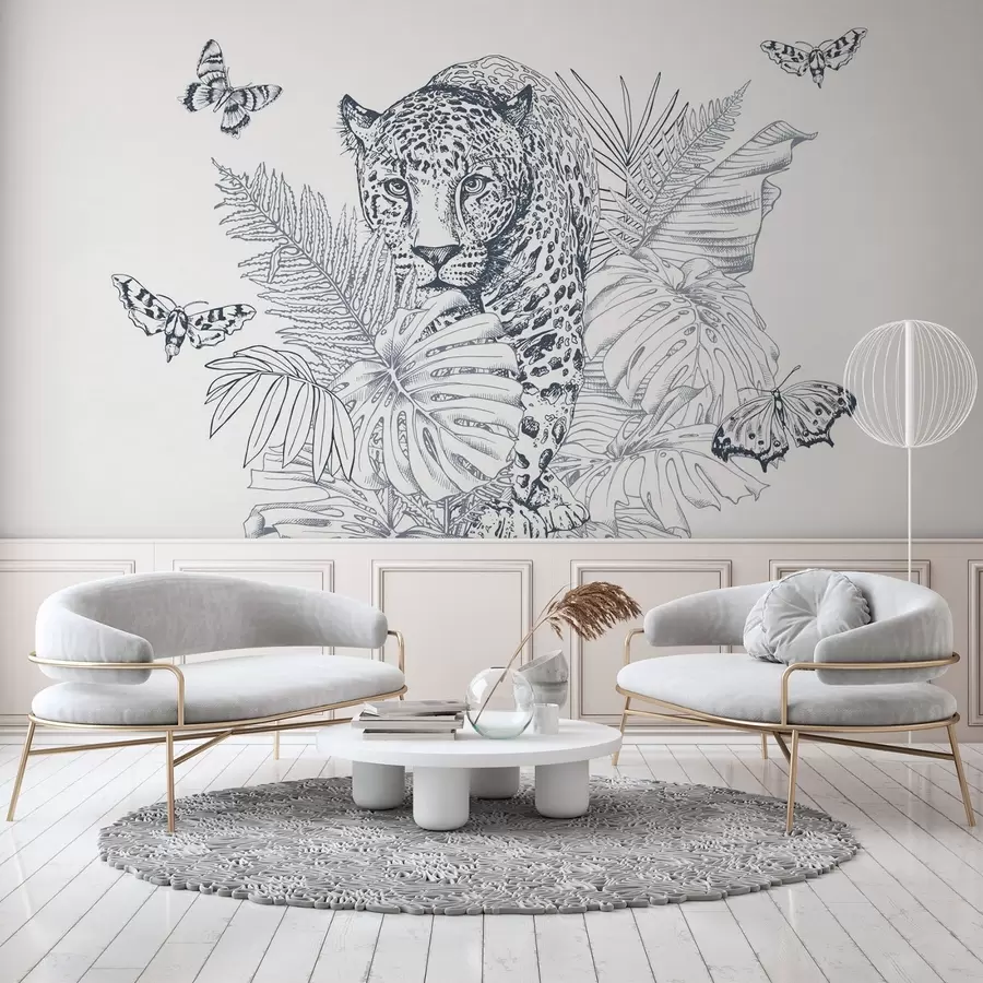 wall murals Leopard w04358