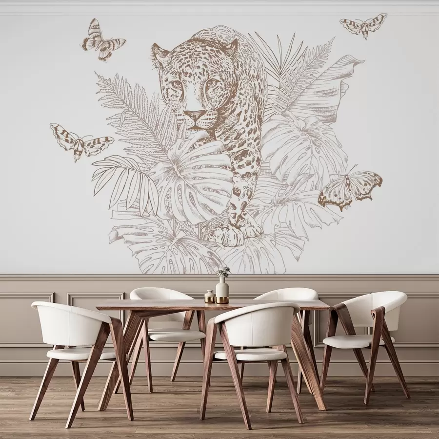 wall murals Leopard w04358v1