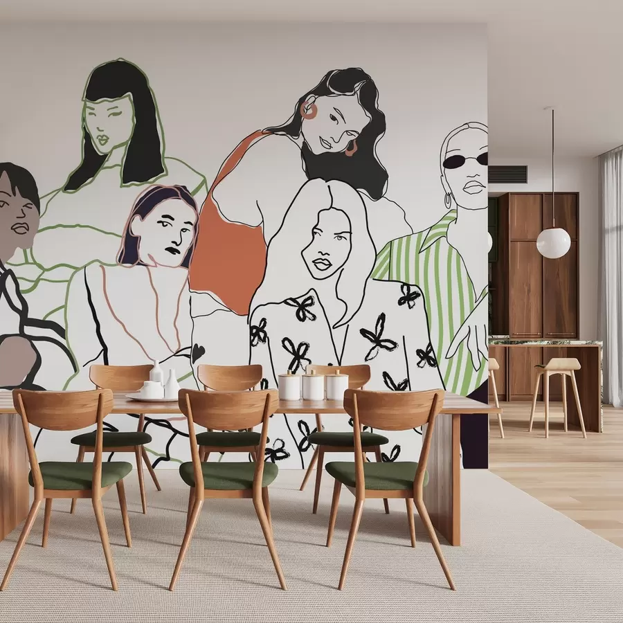 wall murals Girls w04359