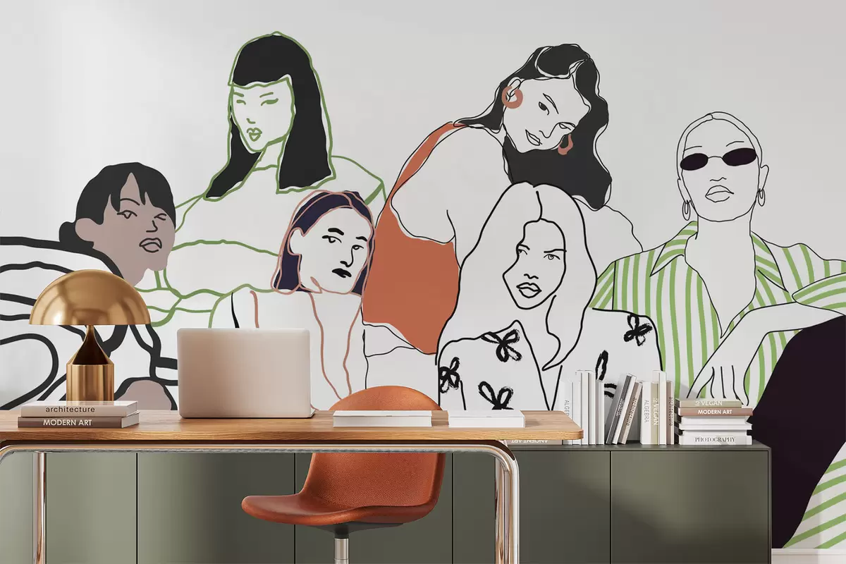 wall murals Girls w04359