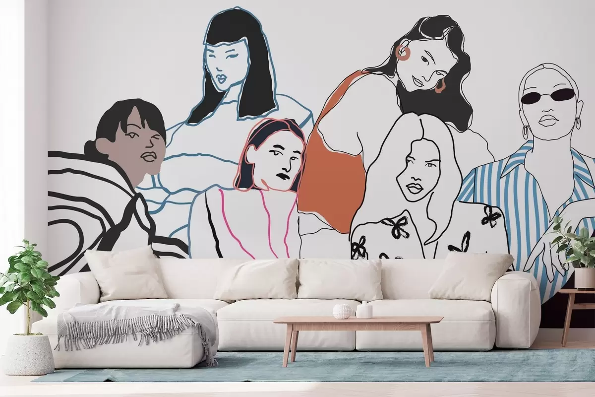 wall murals Girls w04359v1