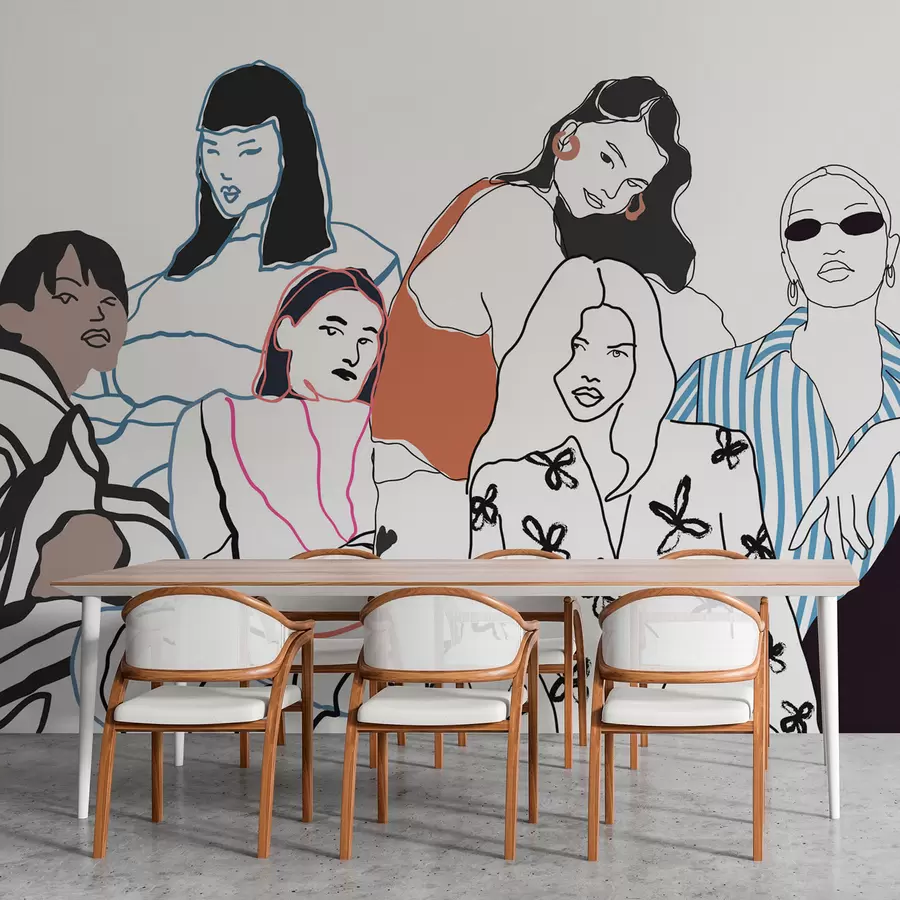 wall murals Girls w04359v1