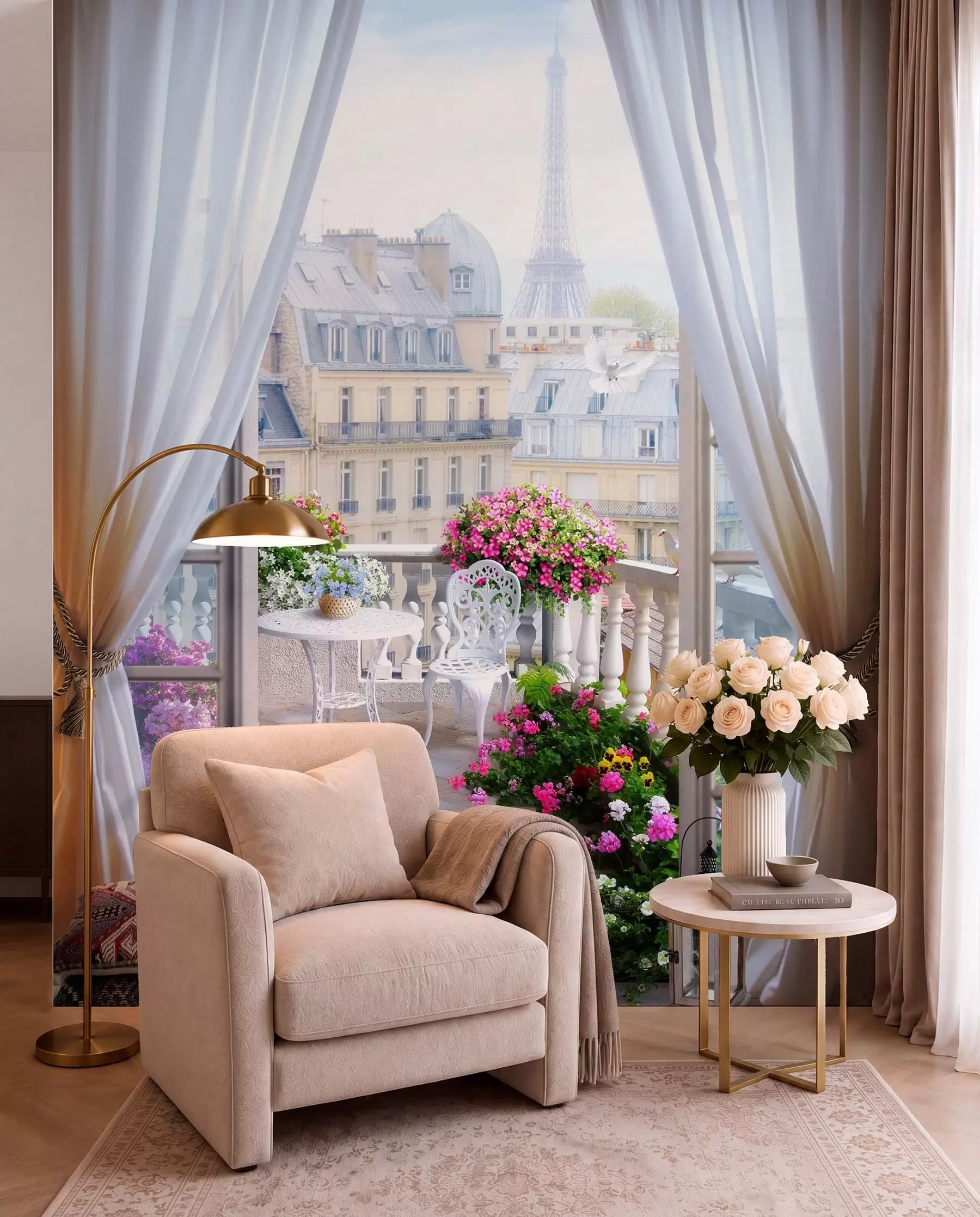 wall murals Paris Balcony u79425