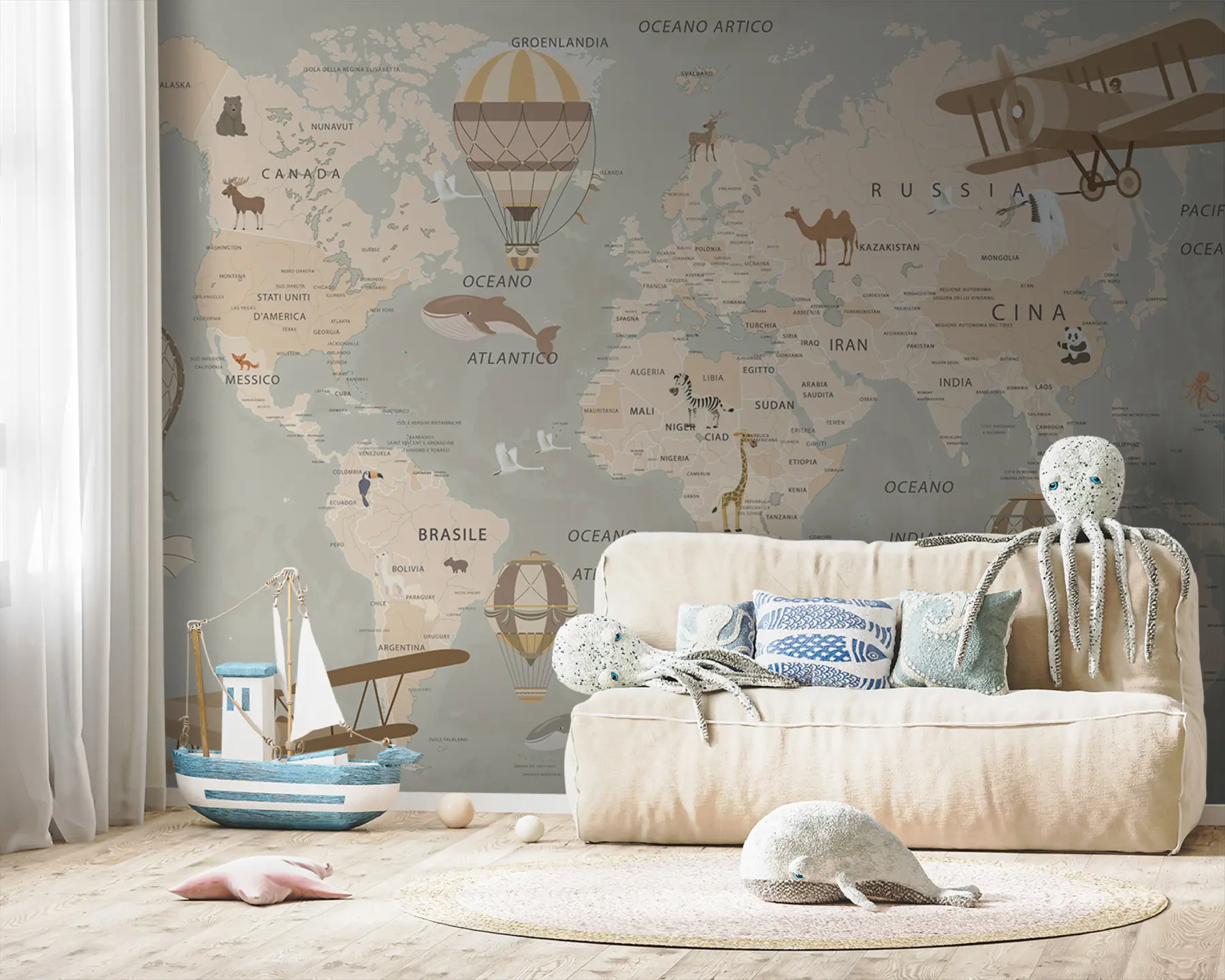 wall murals World, ecoregion e vertebrate u79997
