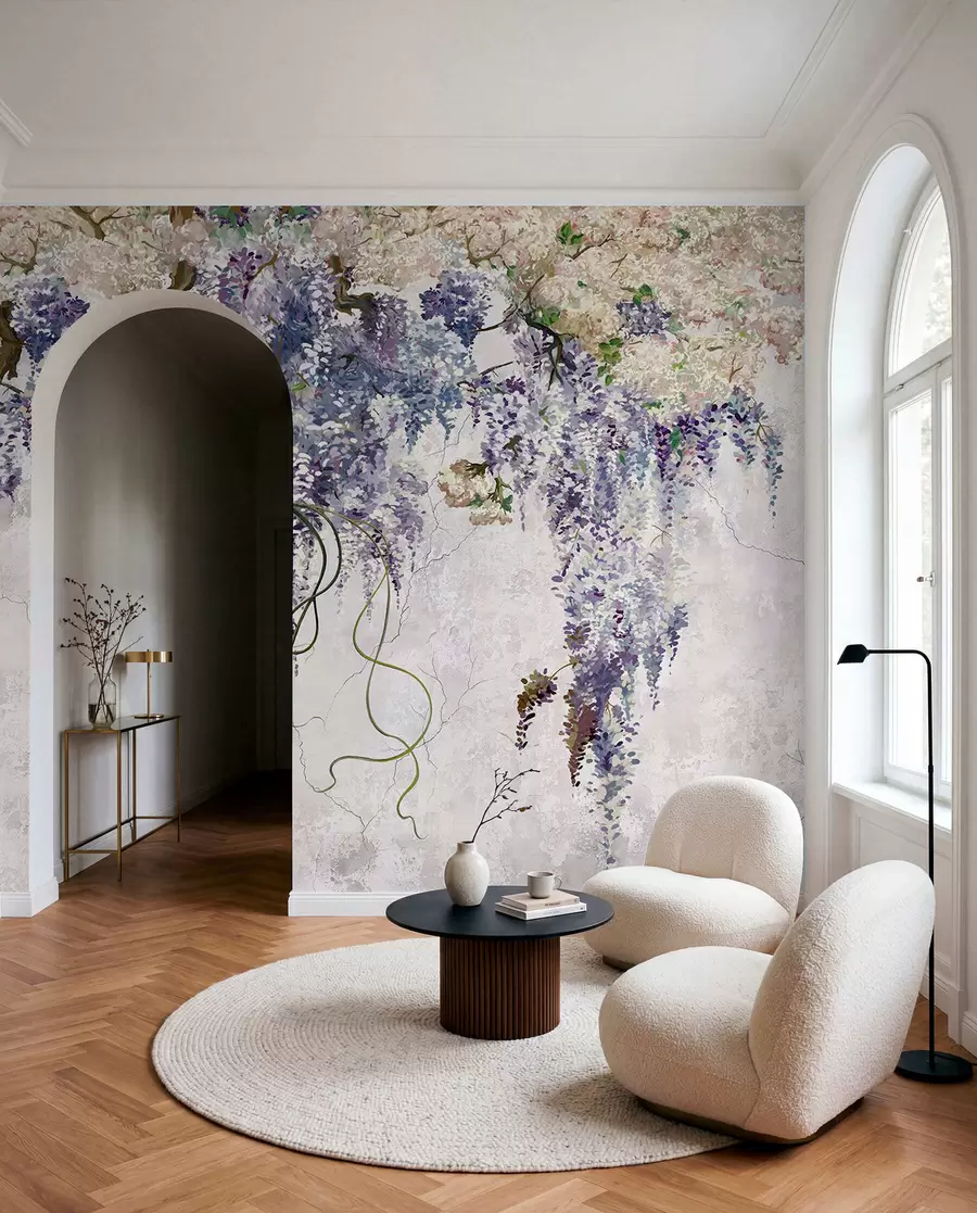 wall murals Branches of lilacs Boho u71720