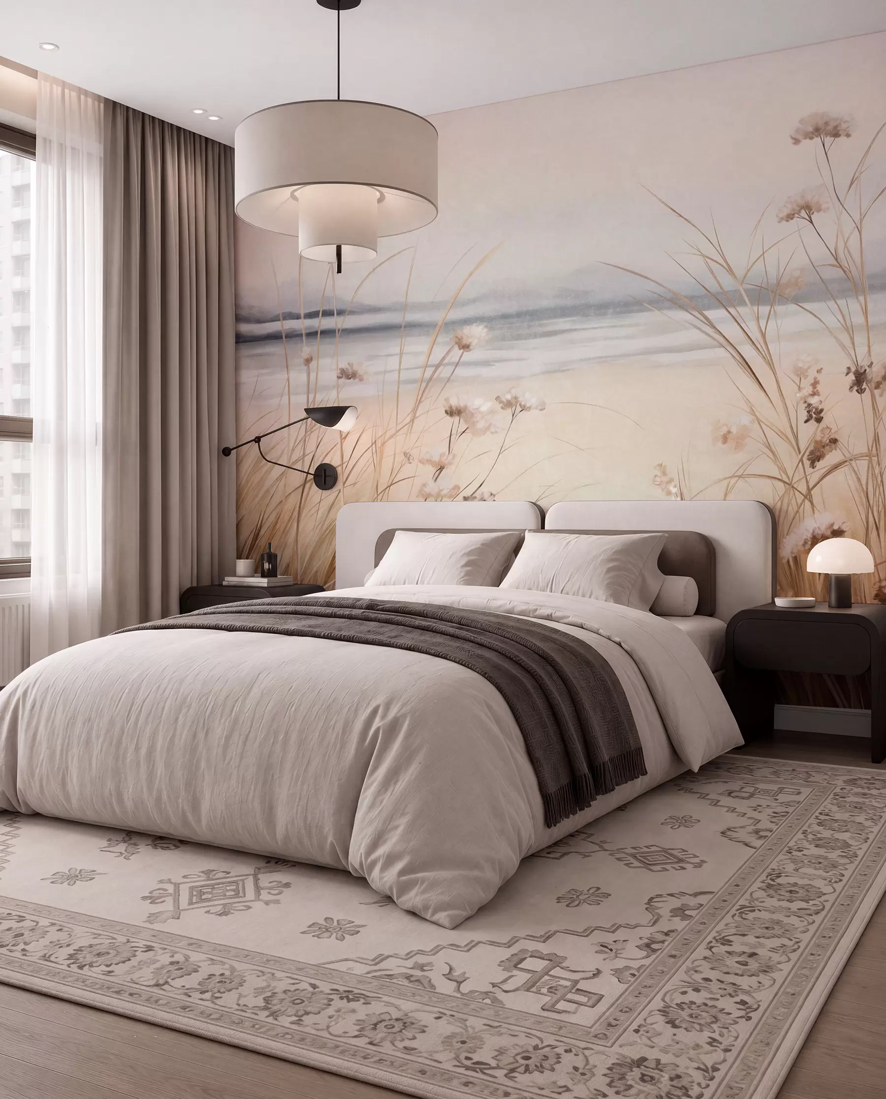 wall murals Wildflowers by the Sea w09298