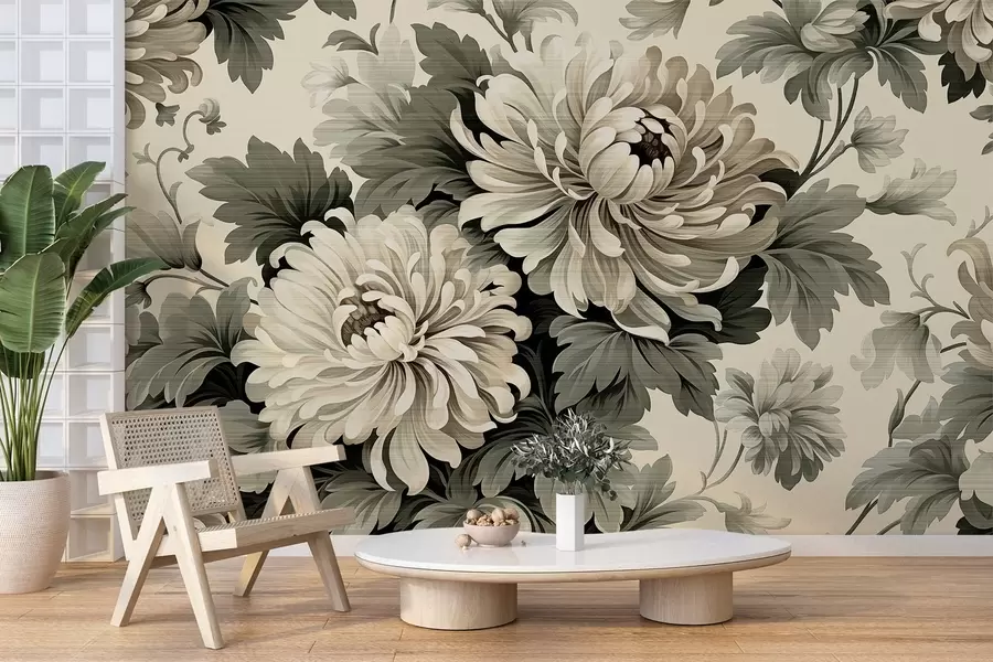 wall murals Blooming chrysanthemum w04367