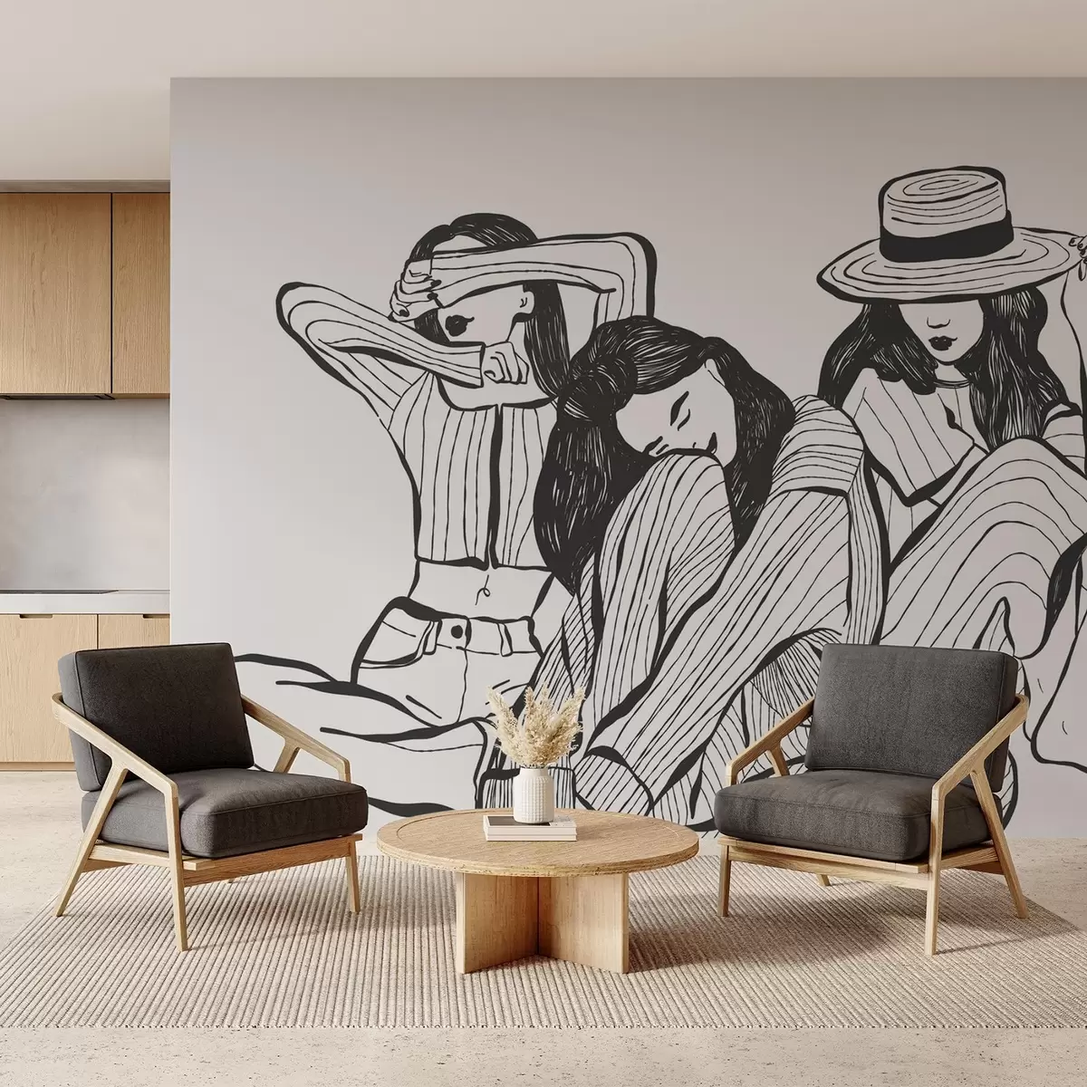 wall murals Girls w04384
