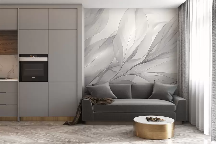 wall murals Transparent leaves w04376