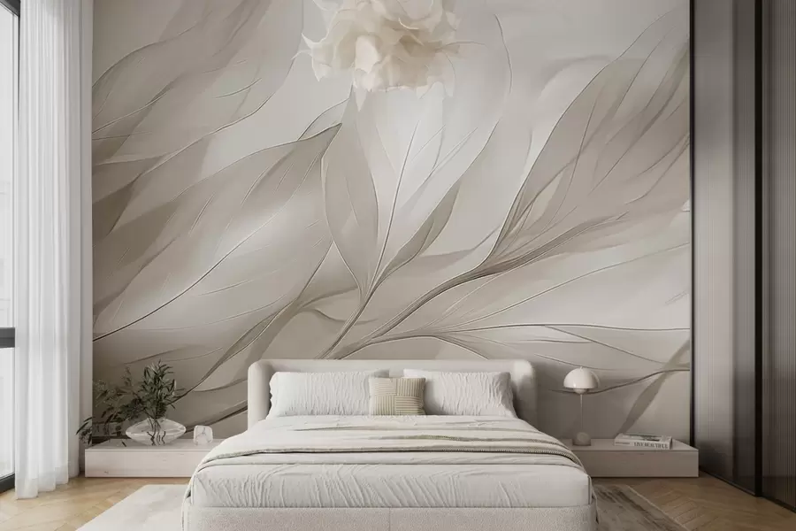 wall murals Transparent leaves w04376v2