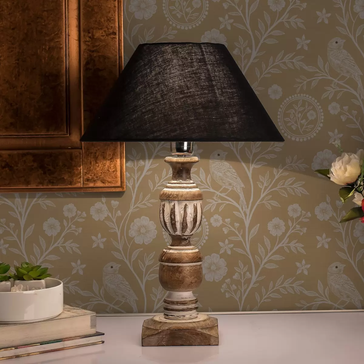 Wallpaper Delicate sketch of a white bird and flower white bird and flower on ocher background a00393