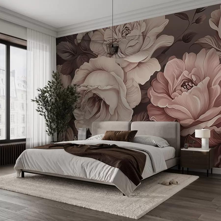 wall murals Peonies w04378
