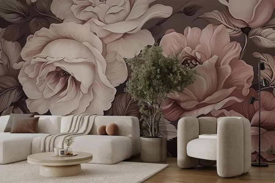 wall murals Peonies w04378