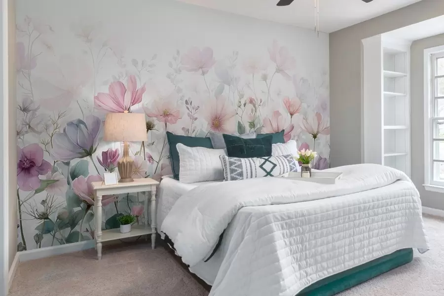 wall murals delicate wildflowers w04171