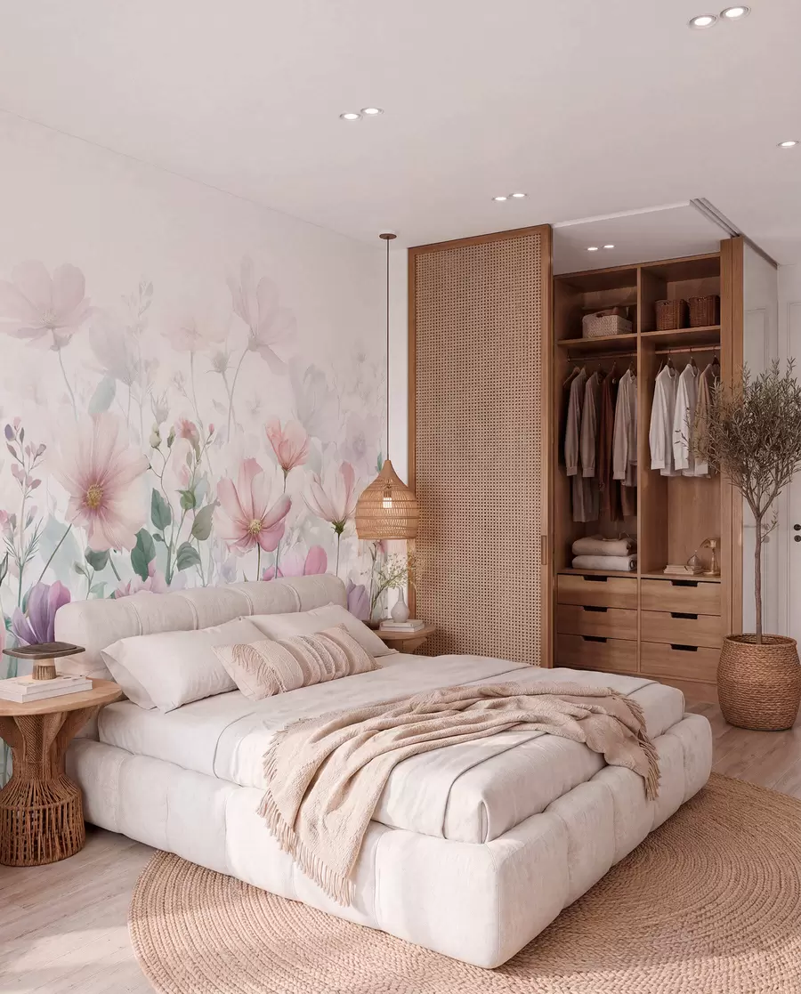 wall murals Blushing Meadow w04171