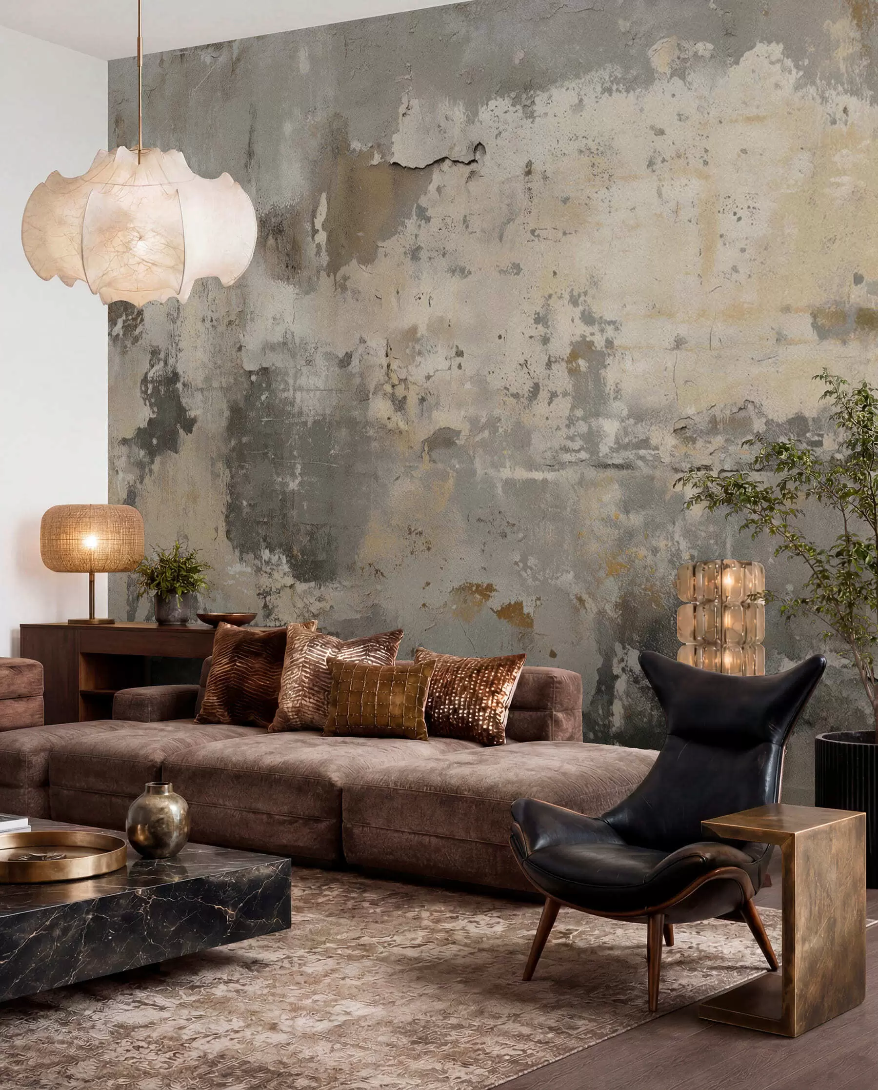 wall murals imitation of a textured old wall w04311