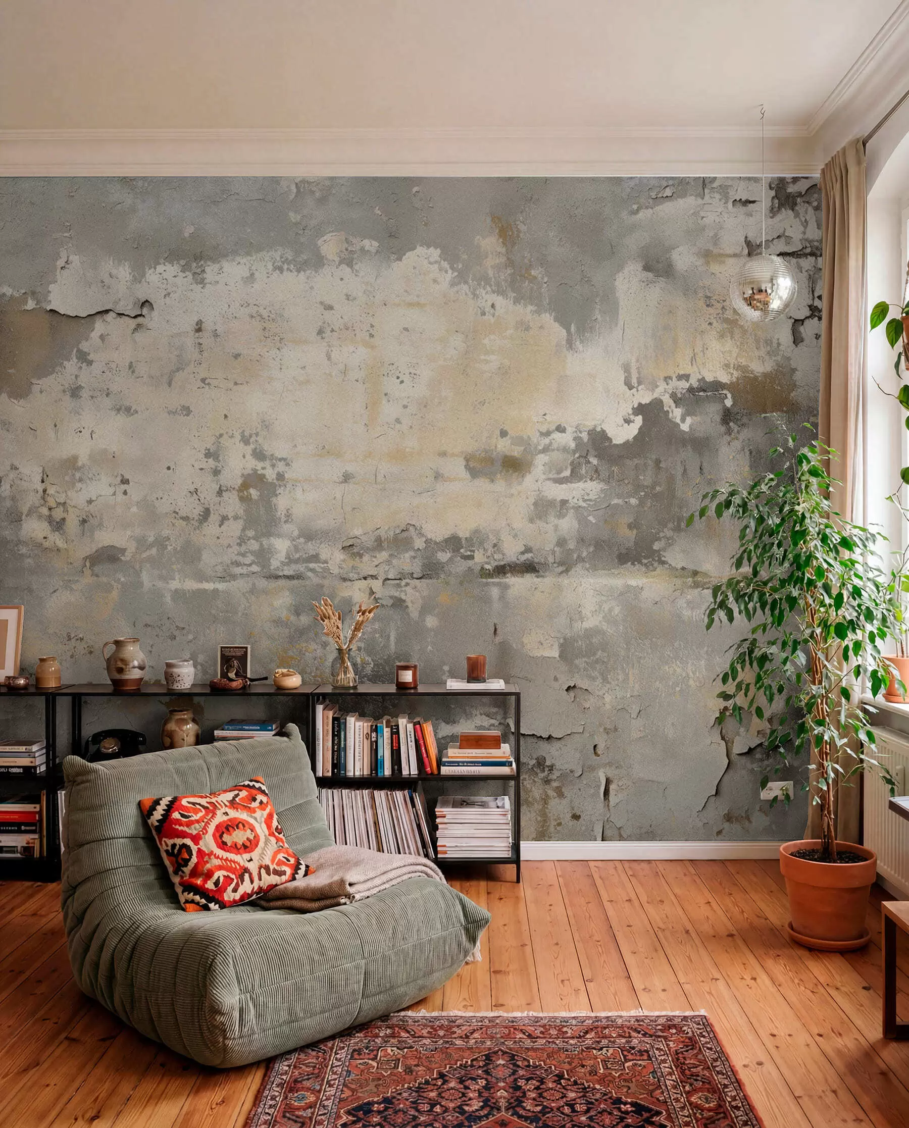 wall murals imitation of a textured old wall w04311