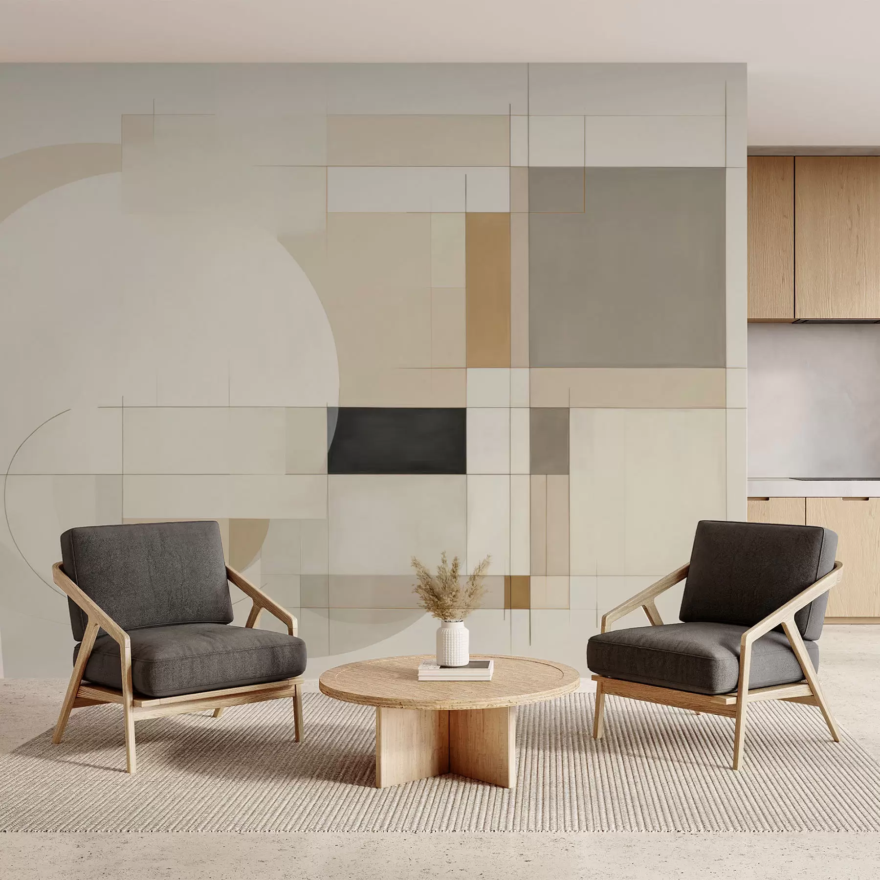 wall murals Geometric abstraction w04381