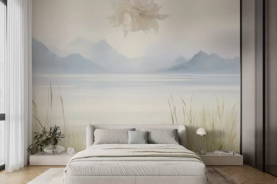 wall murals Mountain lake w04409
