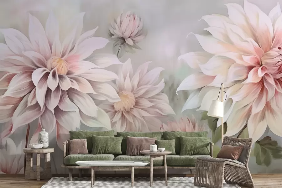 wall murals Dahlias w04431