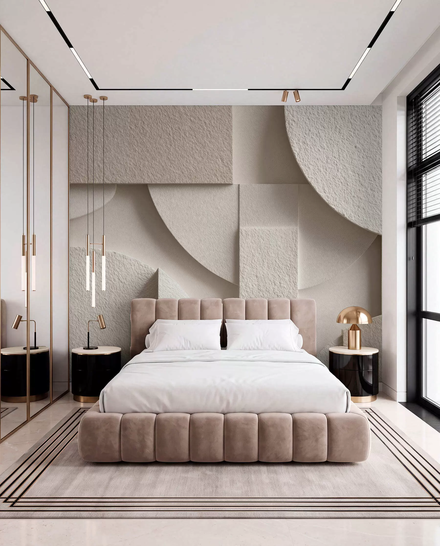 wall murals Rounded Forms in Sand w04395
