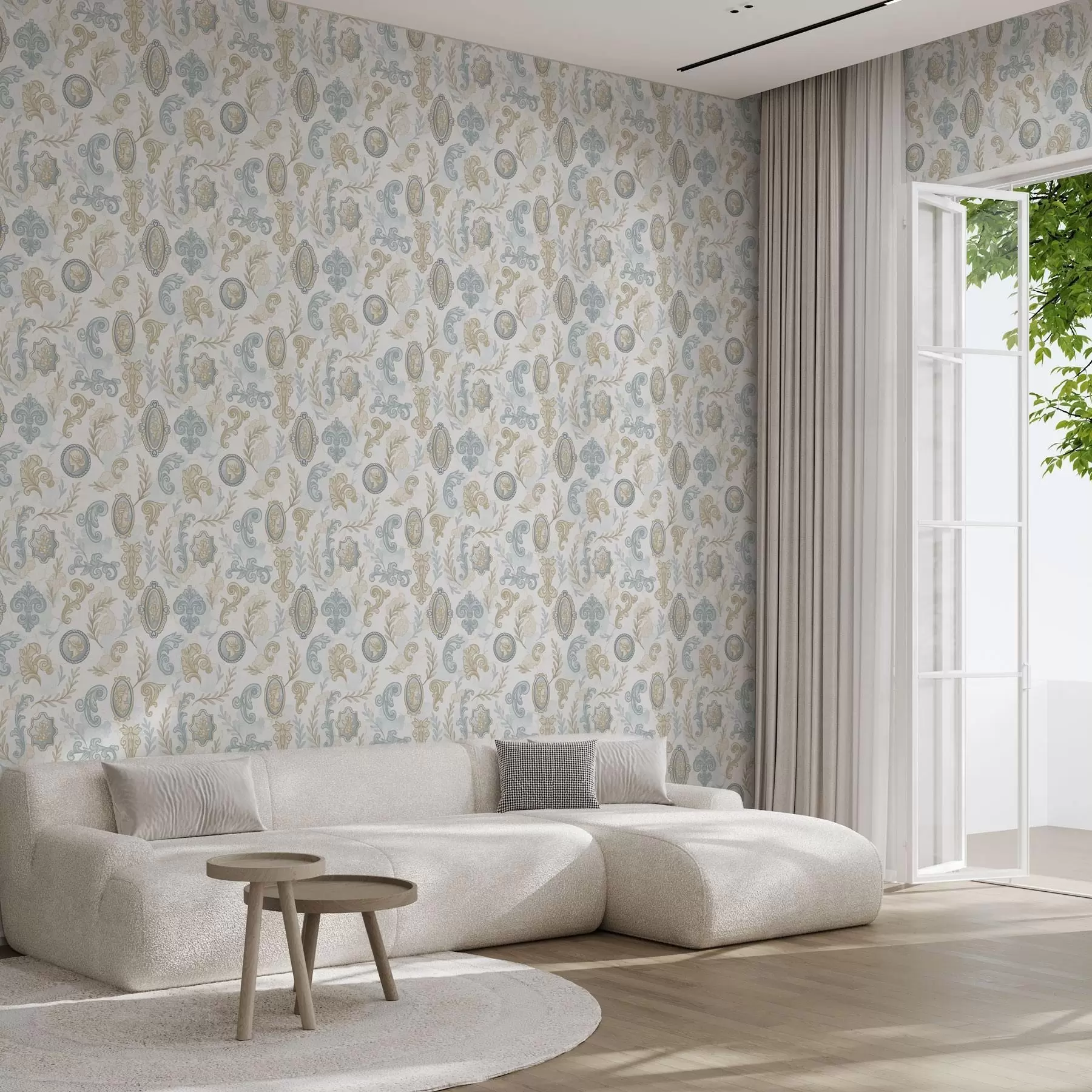 wall murals Classic ornament with medallions and patterns a00319