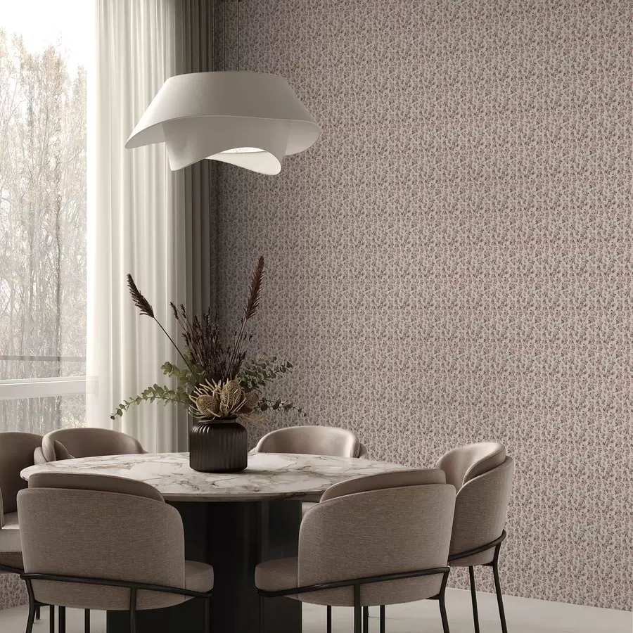 wall murals Pink roses on a beige background a00346