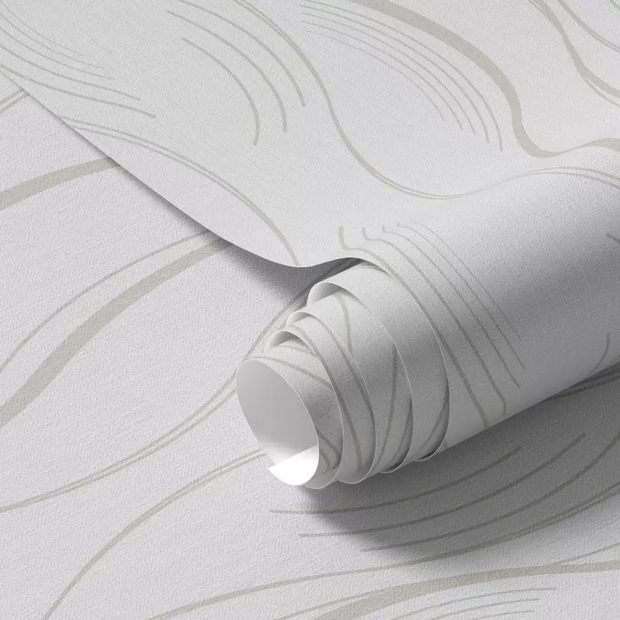 wall murals Wavy lines with additional strokes in modern style a00482