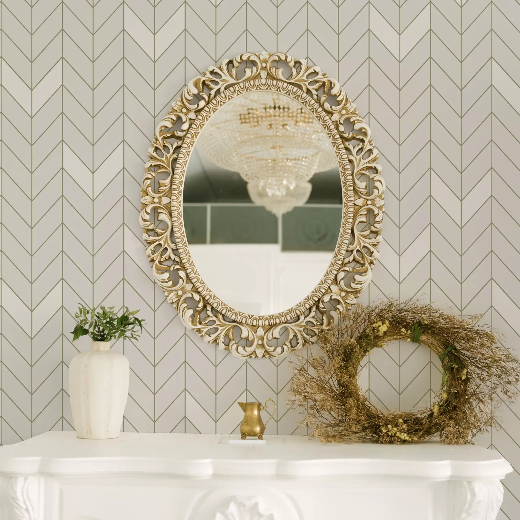 wall murals Geometric pattern with thin lines a00487