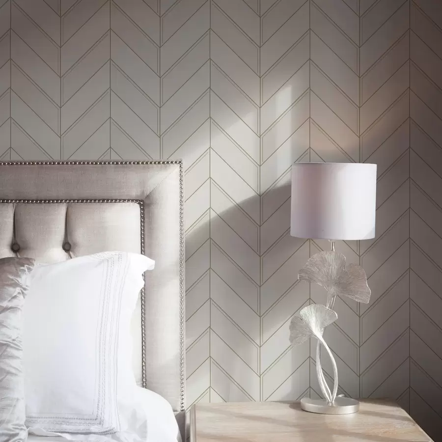 wall murals Geometric pattern in light tones with lines a00491