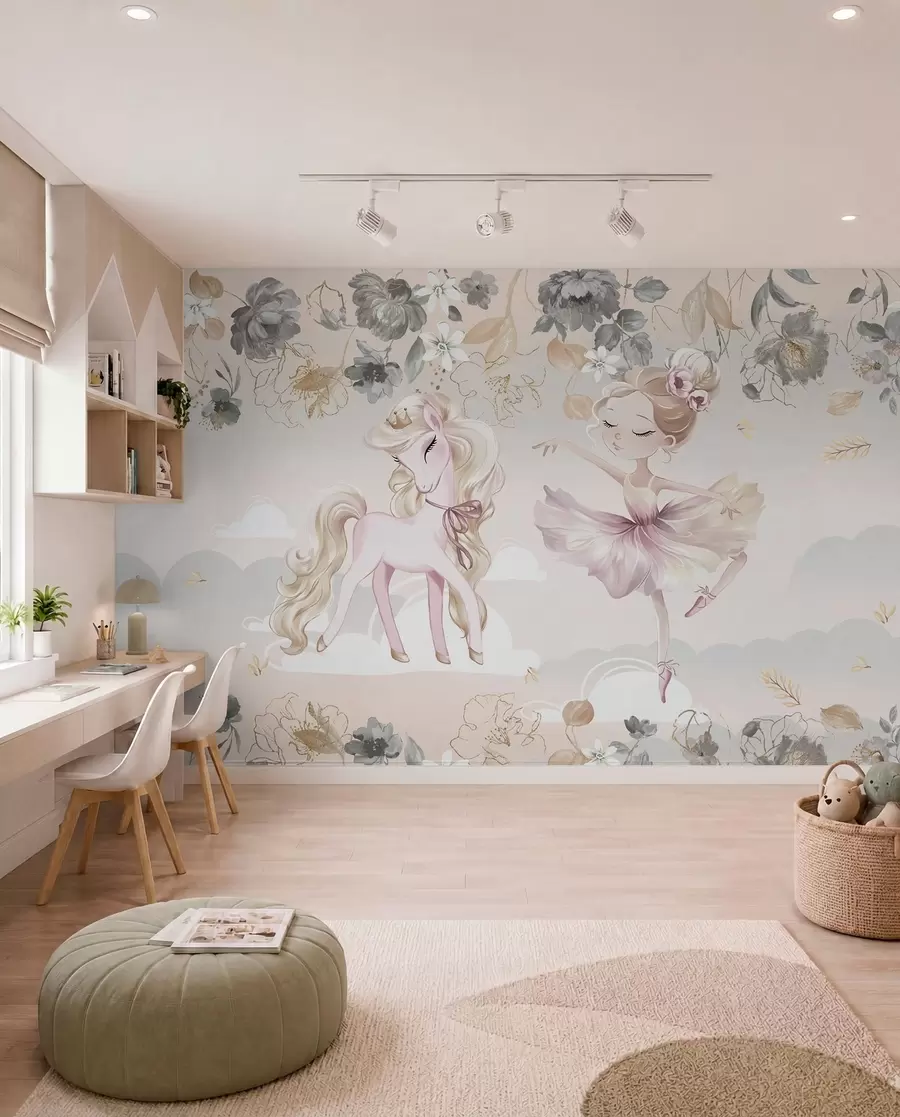 wall murals Pony and Ballet w04419