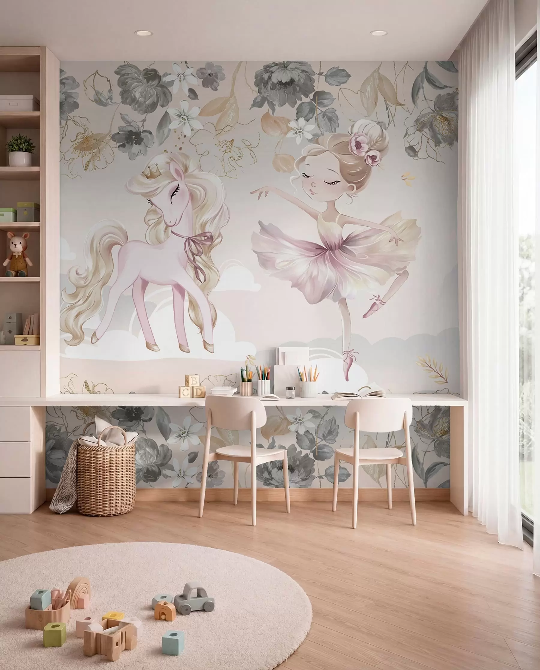 wall murals Pony and Ballet w04419