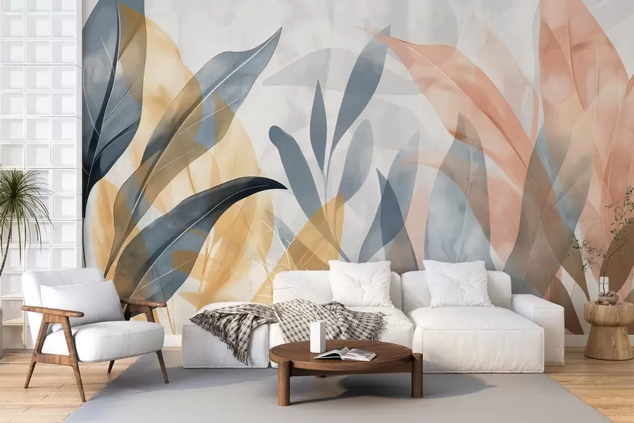 wall murals Colourful leaves w04483